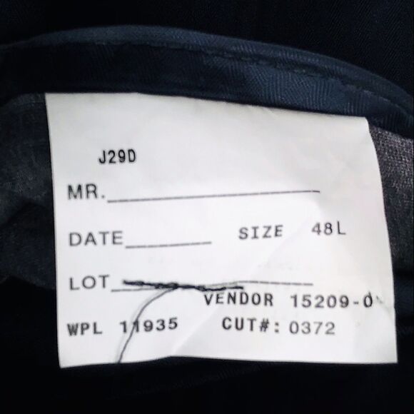 Stafford NEW Sport Coat Worsted Wool Herringbone Blue 48L - Picture 13 of 14